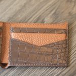 Ví da bò mil hàn quốc phối cá sấu handmade khâu tay Lano VDNTK041 ngăn để thẻ 2