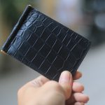 Ví da handmade khâu tay da full da cá sấu thái lan Lano VKT04