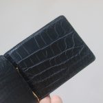Ví da handmade khâu tay da full da cá sấu thái lan Lano VKT04 ngăn giấy tờ