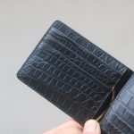 Ví da handmade khâu tay da full da cá sấu thái lan Lano VKT04 ngăn thẻ