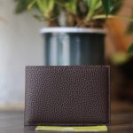Ví mini da bê Togo Italia handmade khâu tay thủ công Lano VDNTK043