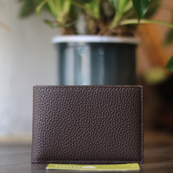 Ví mini da bê Togo Italia handmade khâu tay thủ công Lano VDNTK043